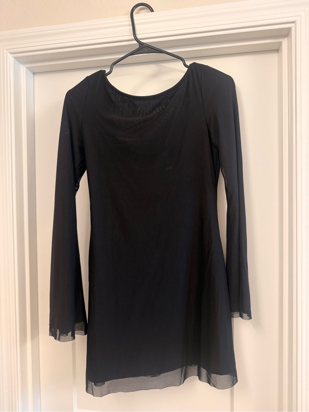 Princess Polly Black Long Sleeve Mini Dress